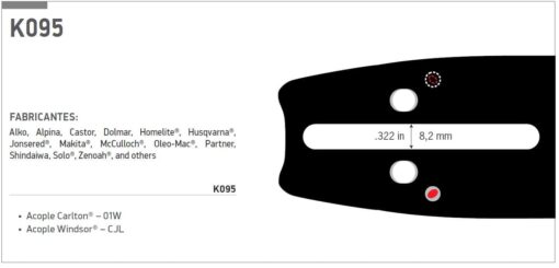 Espasa oregon VersaCut 325 18" (45cm) 1,5mm 188VXLGK095 - Imatge 2