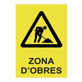 cartell zona obres