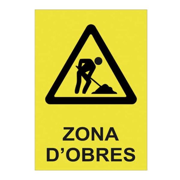 cartell zona obres