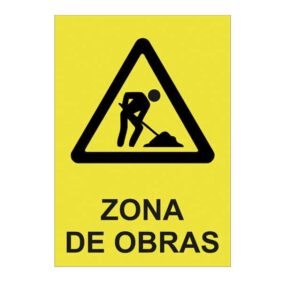 letrero zona de obras