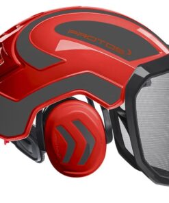 Casco-protos-integral-rojo-gris