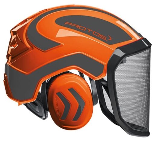 casco protos naranja